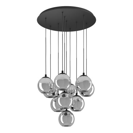 Eglo - Lustr na lanku 10xE27/40W/230V černá/lesklý chrom