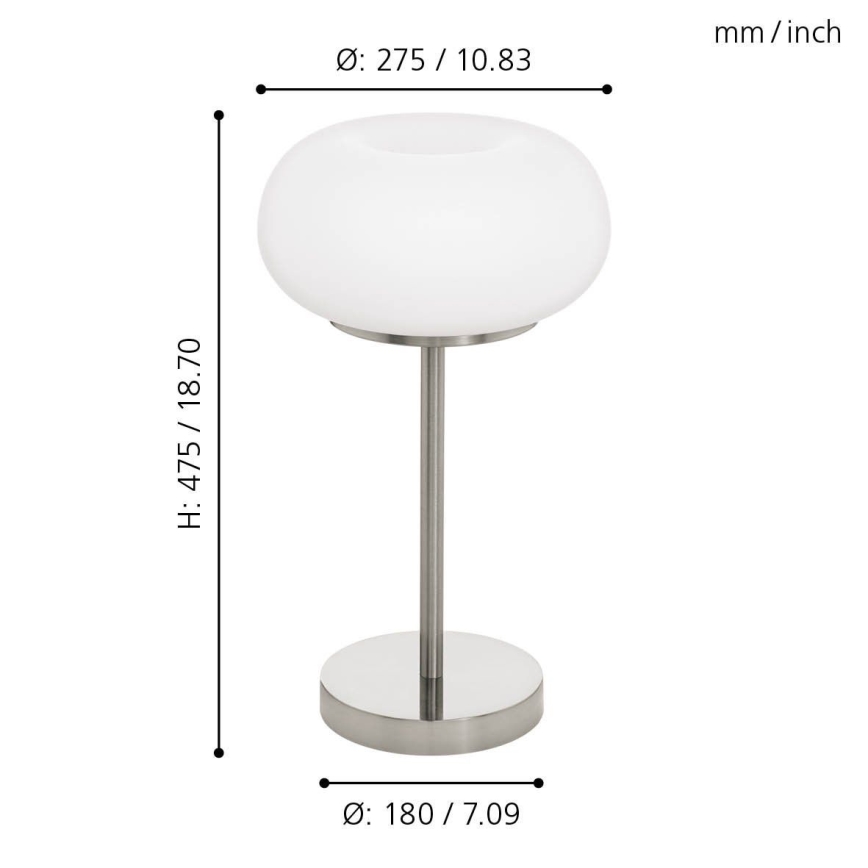 Eglo - LED RGB Stmívatelná stolní lampa OPTICA-C LED/16W/230V pr. 27,5 cm