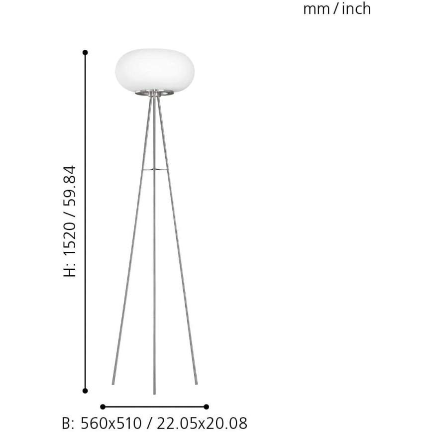 Eglo - LED RGB Stmívatelná stojací lampa OPTICA-C LED/17W/230V pr. 56 cm