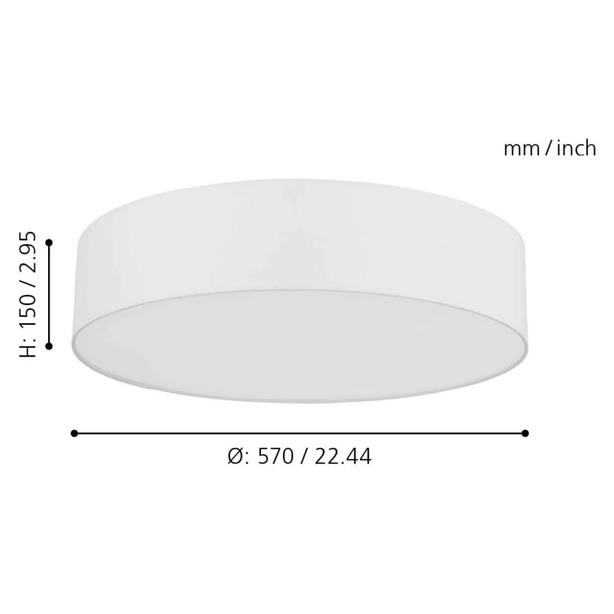 Eglo - LED RGB Stmívatelné stropní svítidlo ROMAO-C LED/33W/230V + dálkové ovládání
