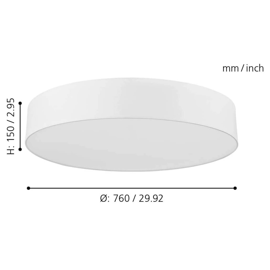 Eglo - LED RGBW Stmívatelné stropní svítidlo ROMAO-C LED/45W/230V + dálkové ovládání