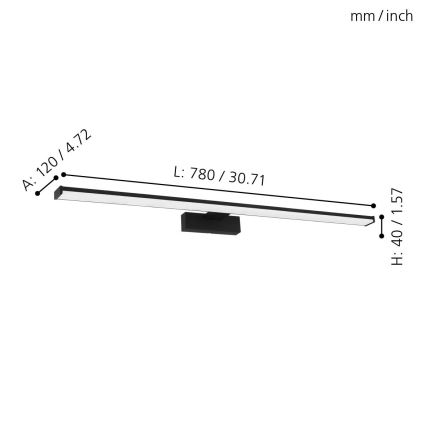 Eglo - LED Koupelnové osvětlení zrcadla LED/14W/230V IP44