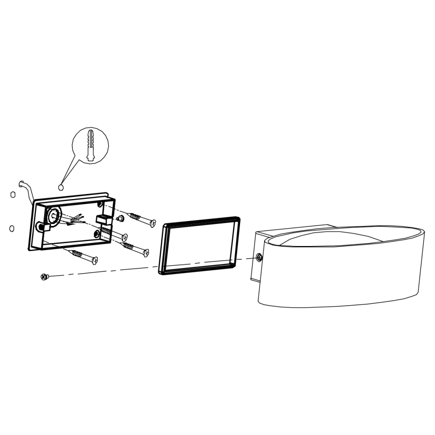 Eglo - LED Venkovní nástěnné svítidlo LED/10W/230V IP44