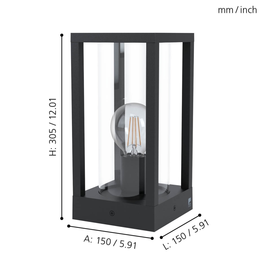 Eglo - Venkovní lampa 1xE27/40W/230V IP54