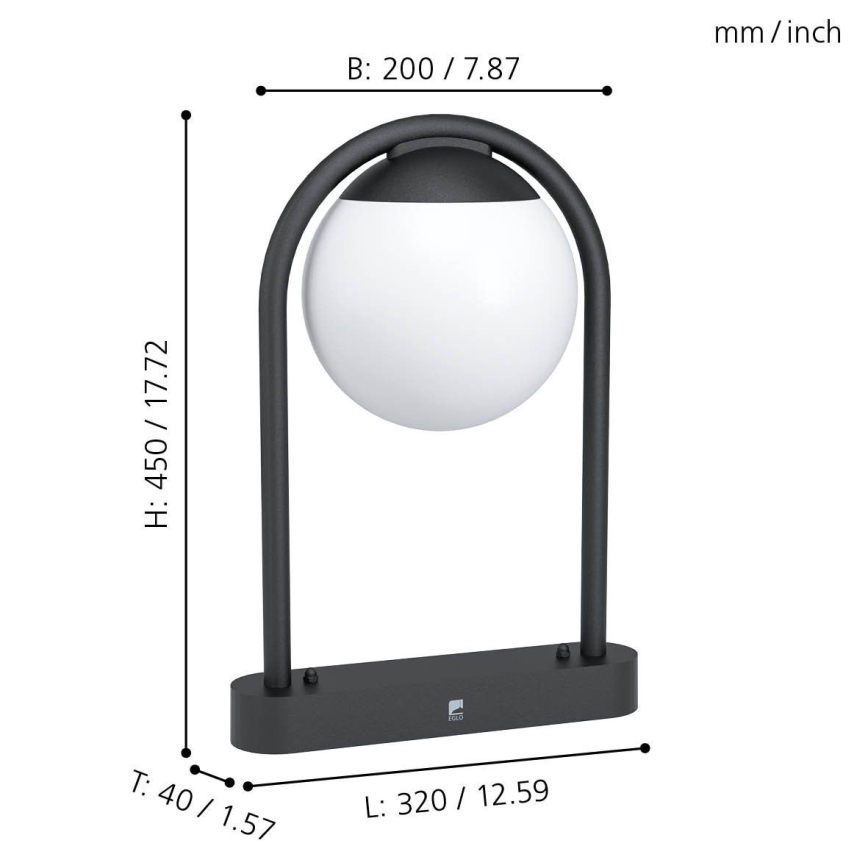 Eglo - Venkovní lampa 1xE27/28W/230V IP44