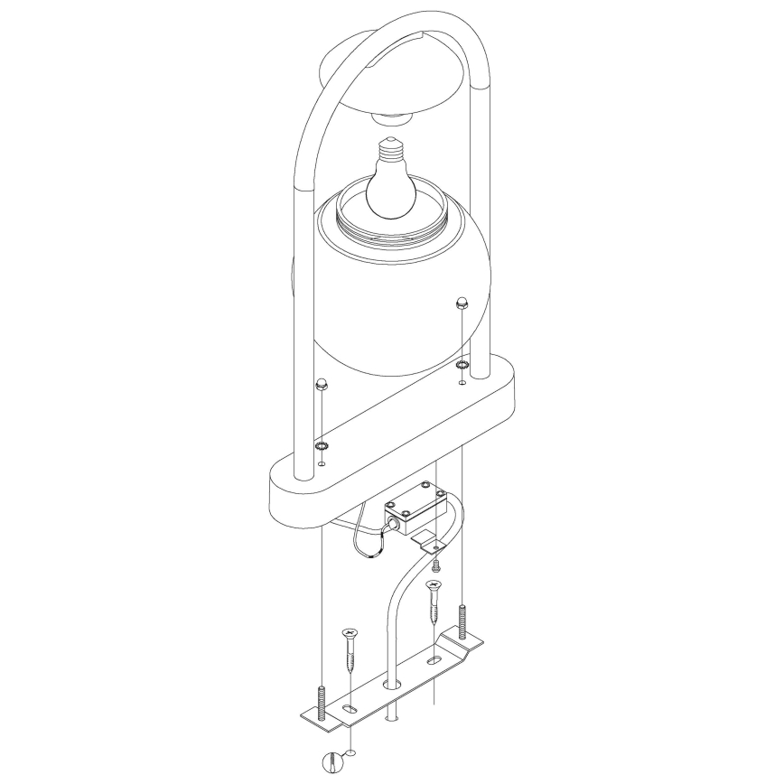 Eglo - Venkovní lampa 1xE27/28W/230V IP44