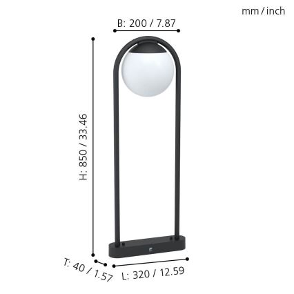 Eglo - Venkovní lampa 1xE27/28W/230V IP44