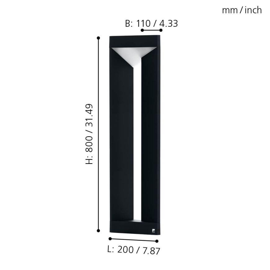 Eglo - LED Venkovní nástěnné svítidlo LED/10W/230V IP54