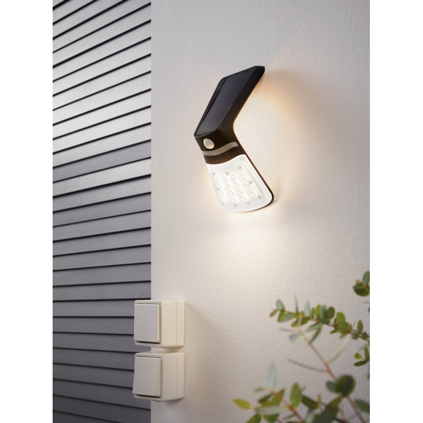 Eglo - Solární svítidlo se senzorem LED/2W/3,7V 1200 mAh IP44
