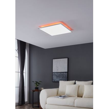 Eglo - LED RGBW Stmívatelné stropní svítidlo LED/32,5W/230V 2700-6500K 60x60 cm + dálkové ovládání