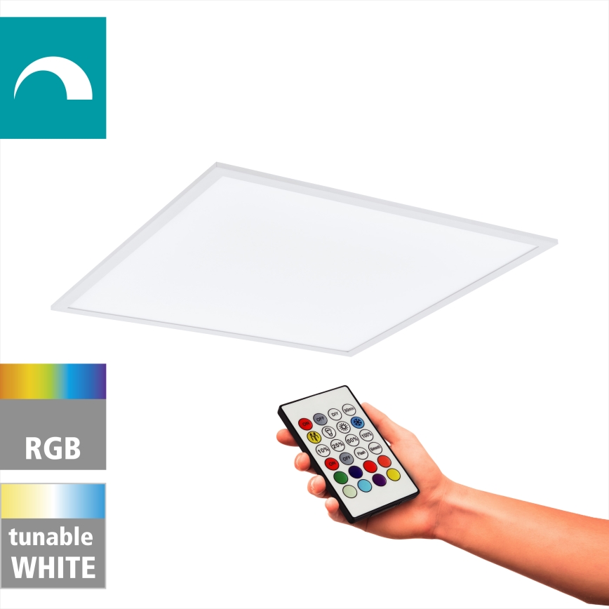 Eglo - LED RGBW Stmívatelné stropní svítidlo LED/32,5W/230V 2700-6500K 60x60 cm + dálkové ovládání