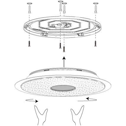 Eglo - LED RGB Stmívatelné stropní svítidlo LANCIANO-C LED/53W/230V + dálkové ovládání