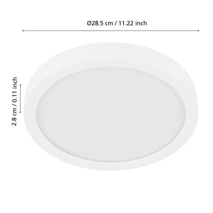 Eglo - LED Stmívatelné koupelnové stropní svítidlo LED/19,5W/230V 2700-6500K IP44 ZigBee