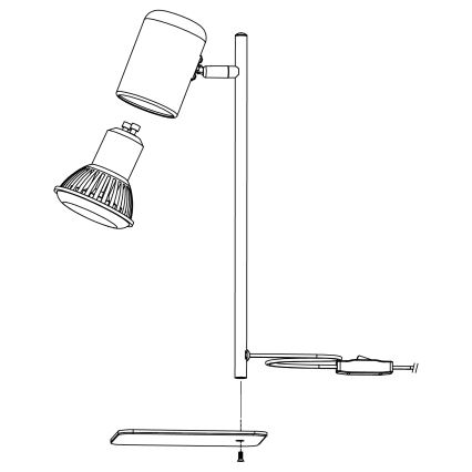 Eglo - LED Stolní lampa 1xGU10/4,5W/230V bílá