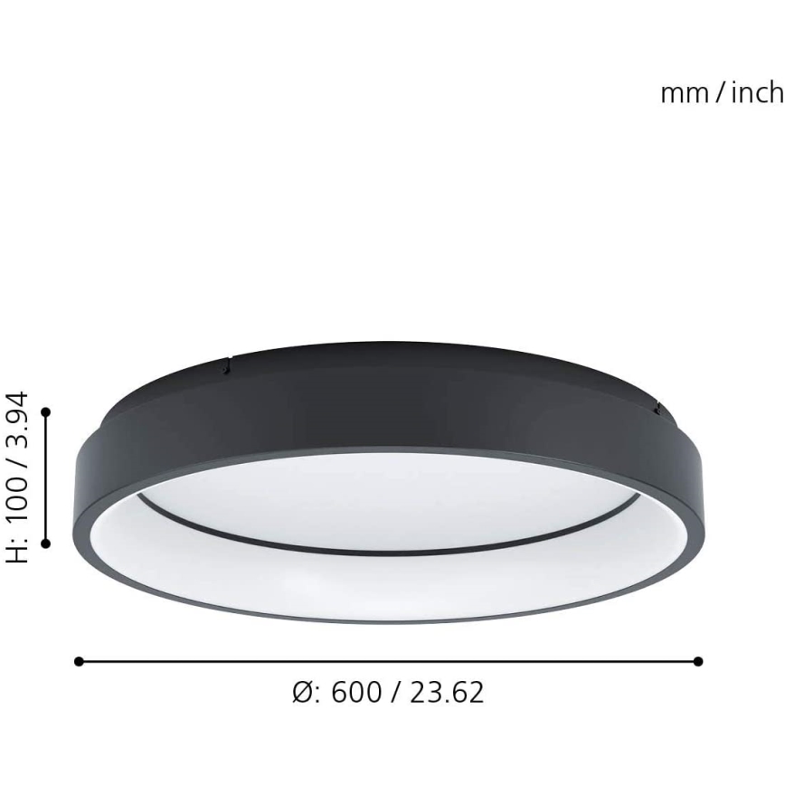 Eglo - LED RGB Stmívatelné stropní svítidlo MARGHERA-C LED/27W/230V