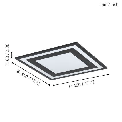 Eglo - LED Stropní svítidlo LED/24W/230V