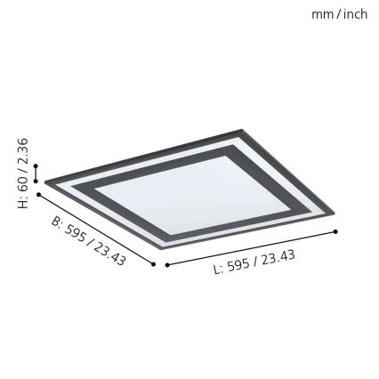 Eglo - LED Stropní svítidlo LED/36W/230V