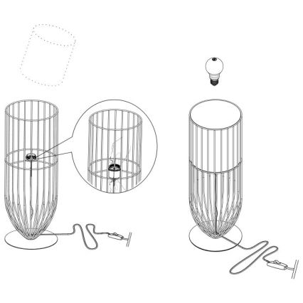 Eglo - Stolní lampa 1xE27/60W/230V