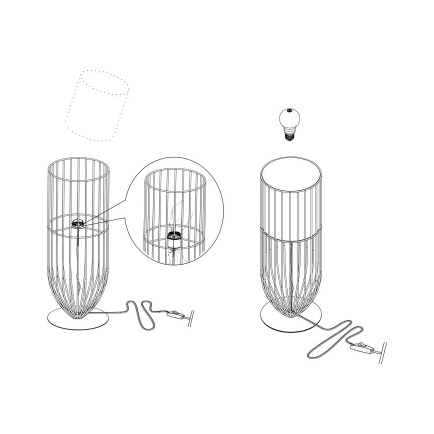 Eglo - Stolní lampa 1xE27/60W/230V