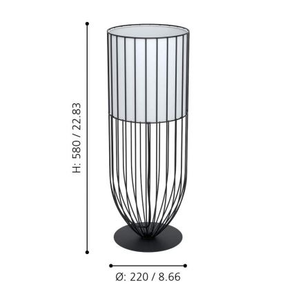 Eglo - Stolní lampa 1xE27/60W/230V