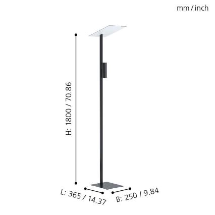 Eglo - LED Stojací lampa 2xGU10/5W/230V