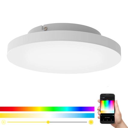 Eglo - LED RGB Stmívatelné stropní svítidlo TURCONA-C LED/15W/230V + dálkové ovládání