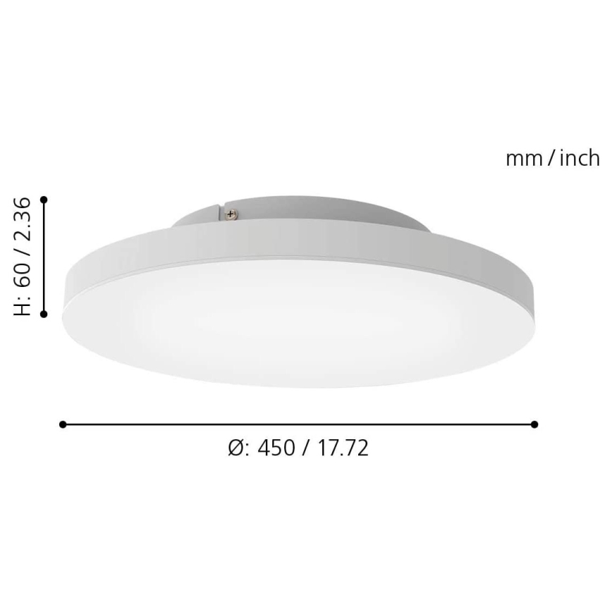 Eglo - LED RGB Stmívatelné stropní svítidlo TURCONA-C LED/20W/230V + DO