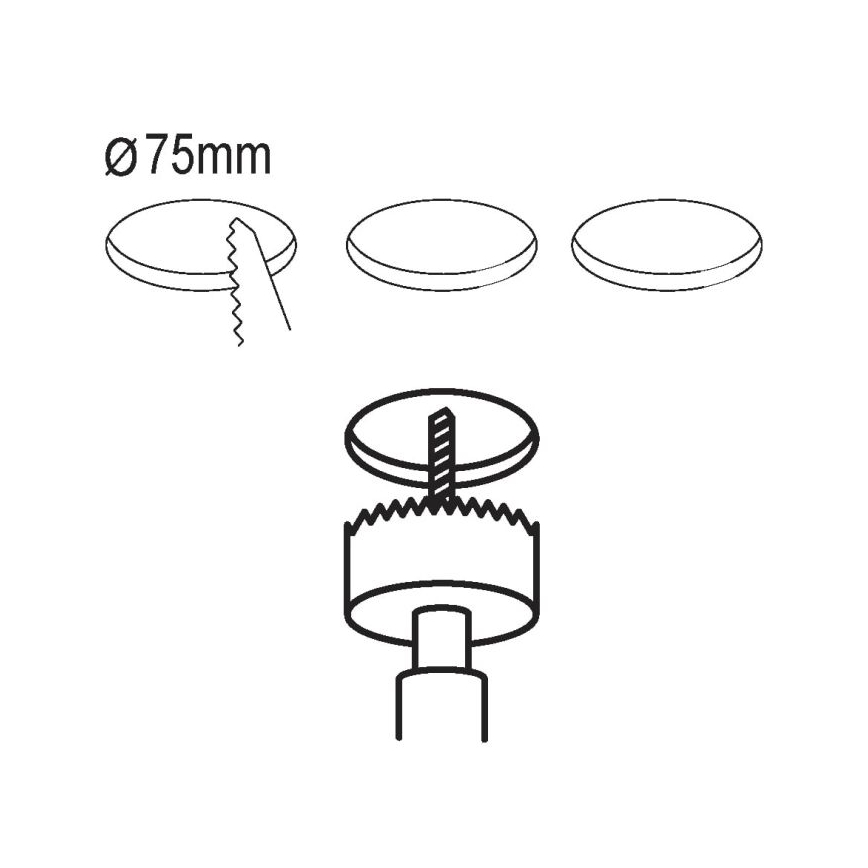 Eglo - SADA 3x LED Podhledové svítidlo FUEVA 5 1xLED/2,7W/230V pr. 8,6 cm