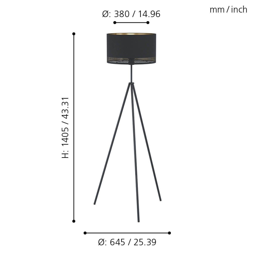 Eglo - Stojací lampa 1xE27/40W/230V