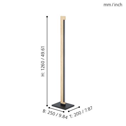 Eglo - LED Stmívatelná stojací lampa CAMACHO LED/22W/230V