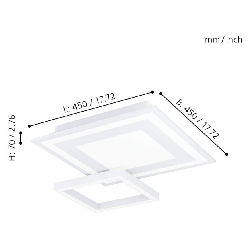 Eglo - LED RGB Stmívatelné stropní svítidlo SAVATAEILA-C LED/20W/230V