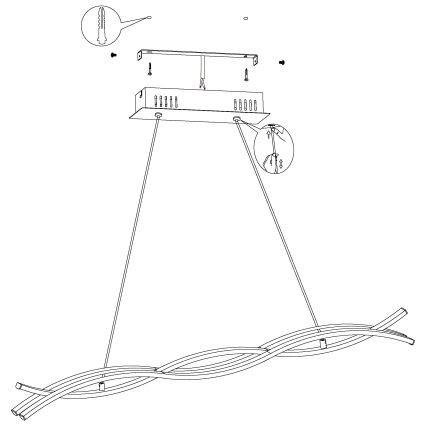 Eglo - LED Lustr na lanku LED/36W/230V