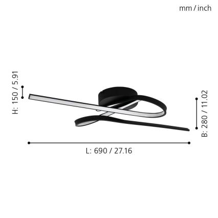 Eglo - LED Stropní svítidlo LED/21W/230V