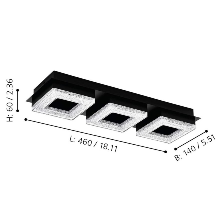 Eglo - LED Stropní svítidlo 3xLED/4W/230V