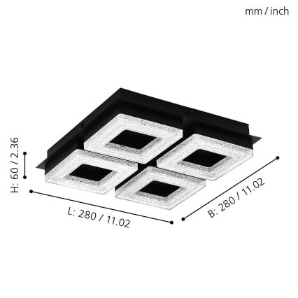 Eglo - LED Stropní svítidlo 4xLED/4W/230V