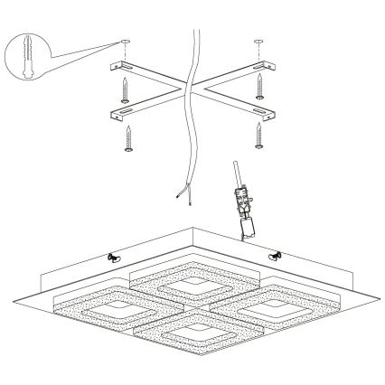 Eglo - LED Stropní svítidlo 4xLED/4W/230V