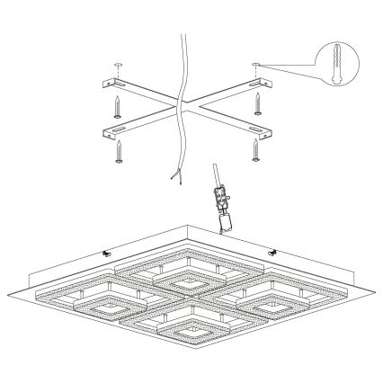 Eglo - LED Stropní svítidlo LED/12W/230V