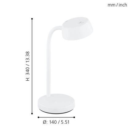 Eglo - LED Stolní lampa LED/4,5W/230V