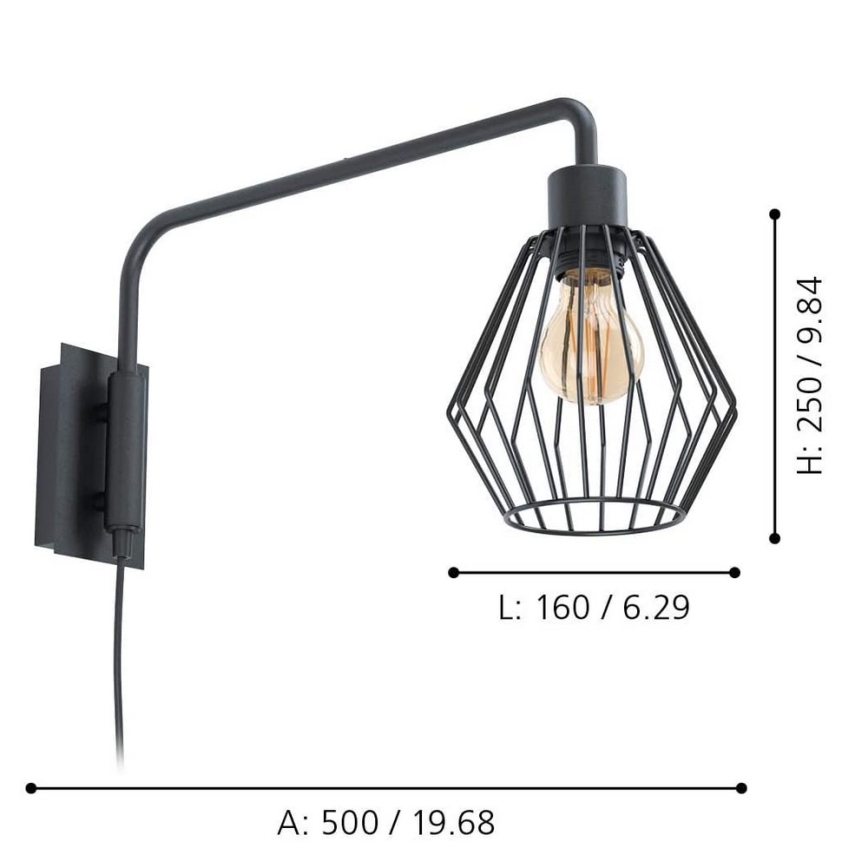 Eglo - Nástěnné svítidlo 1xE27/40W/230V