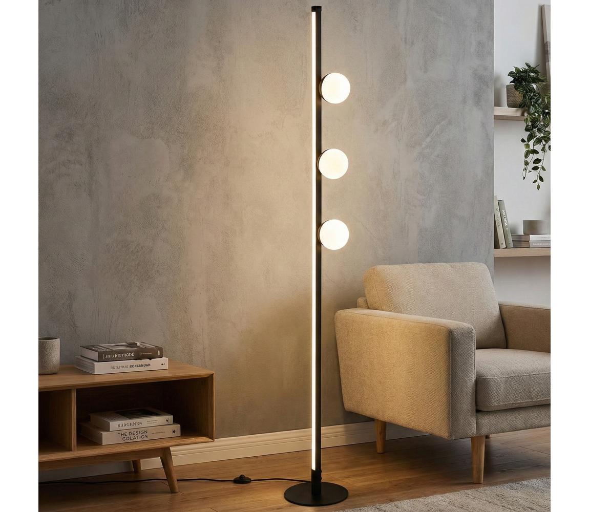 Eglo 99378 - LED Stojací lampa PHIANEROS LED/13W/230V + 3xLED/4W 99378 Černá