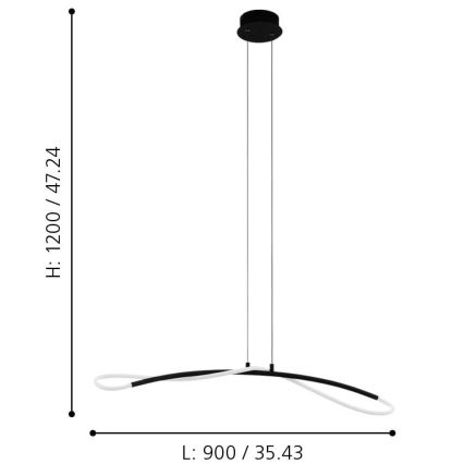 Eglo - LED Lustr na lanku LED/20W/230V