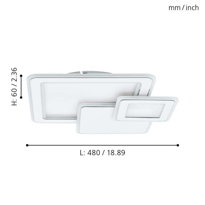 Eglo - LED Stropní svítidlo 3xLED/12W/230V