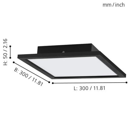 Eglo - LED RGB Stmívatelné stropní svítidlo SALOBRENA-C LED/16W/230V + dálkové ovládání