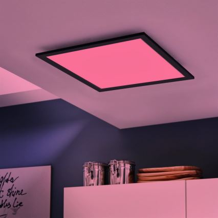 Eglo - LED RGB Stmívatelné stropní svítidlo SALOBRENA-C LED/30,5W/230V + dálkové ovládání
