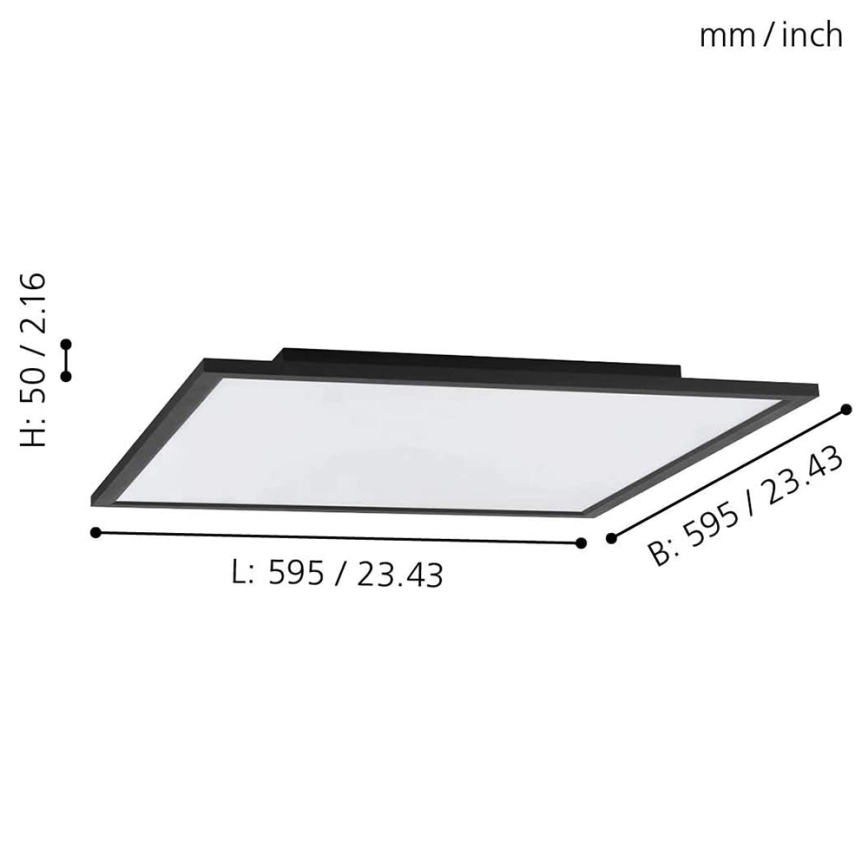 Eglo - LED RGB Stmívatelné stropní svítidlo SALOBRENA-C LED/30,5W/230V + dálkové ovládání