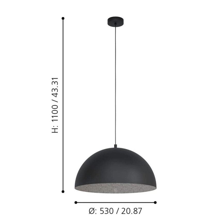 Eglo - Lustr na lanku 1xE27/40W/230V
