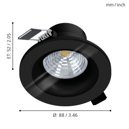 Eglo - LED Stmívatelné koupelnové svítidlo LED/6W/230V 2700K IP44