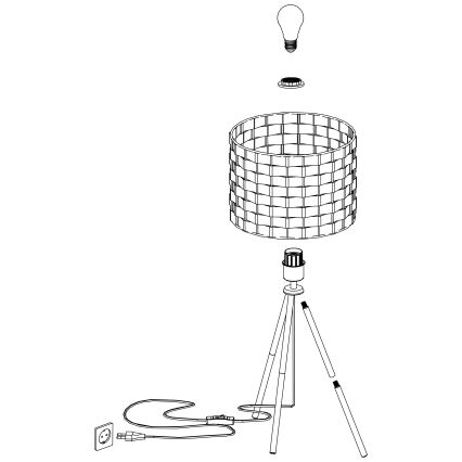 Eglo - Stolní lampa 1xE27/40W/230V