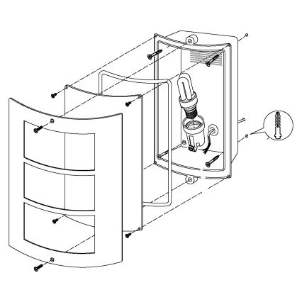 Eglo - Venkovní nástěnné svítidlo 1xE27/40W/230V IP44