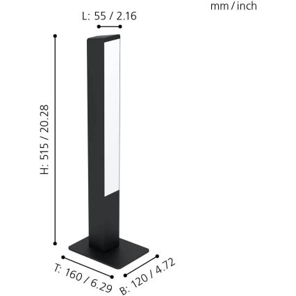 Eglo - LED RGBW Stmívatelná stolní lampa LED/16W/230V 2700-6500K ZigBee